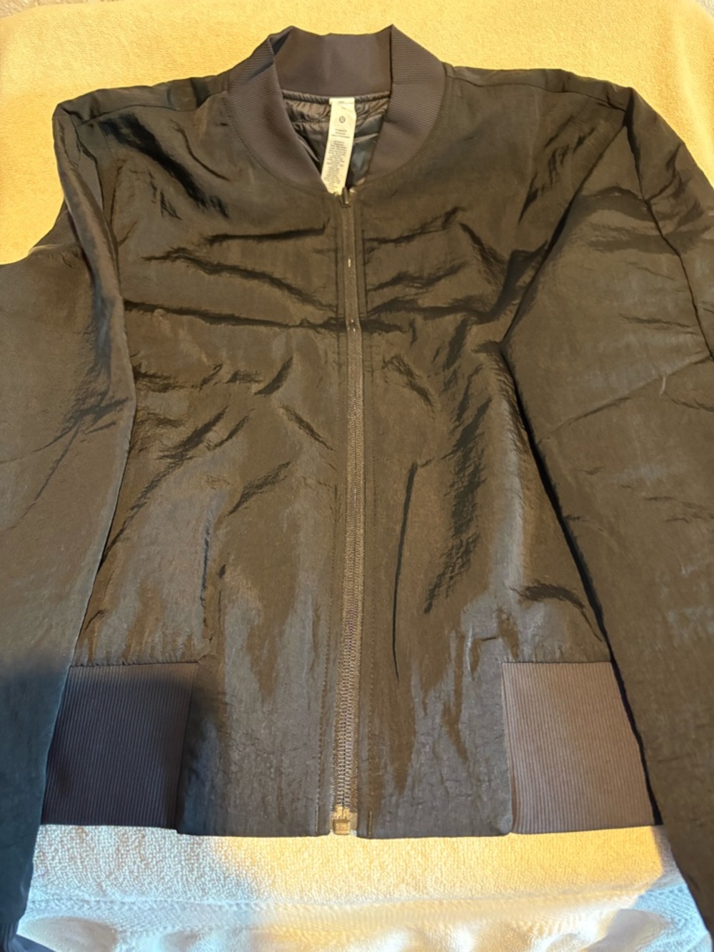 lululemon athletica Black Bomber Reversible Jacket with Ribbed Trim